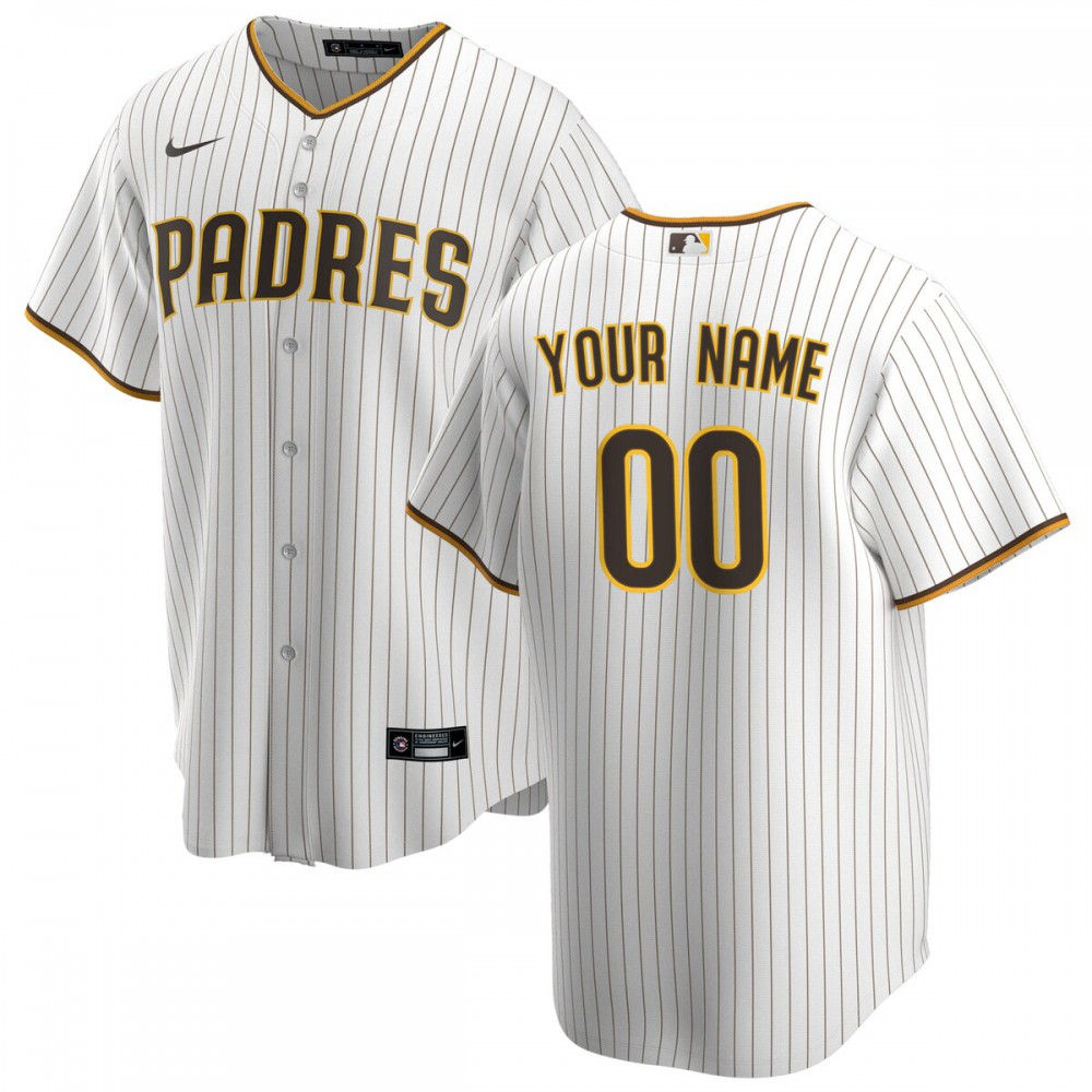 San Diego Padres Home Replica Custom Jersey - White-Pro Kit Vault | Brand New 26/27 Sports Jerseys